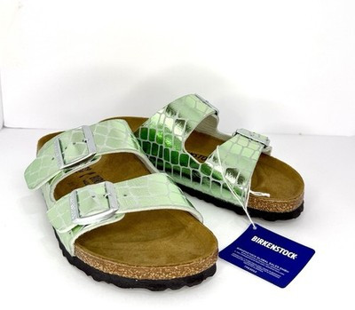 Birkenstock Arizona Gator Gleam Metallic Green Sandals Mules Women’s Size 8 39 | eBay US