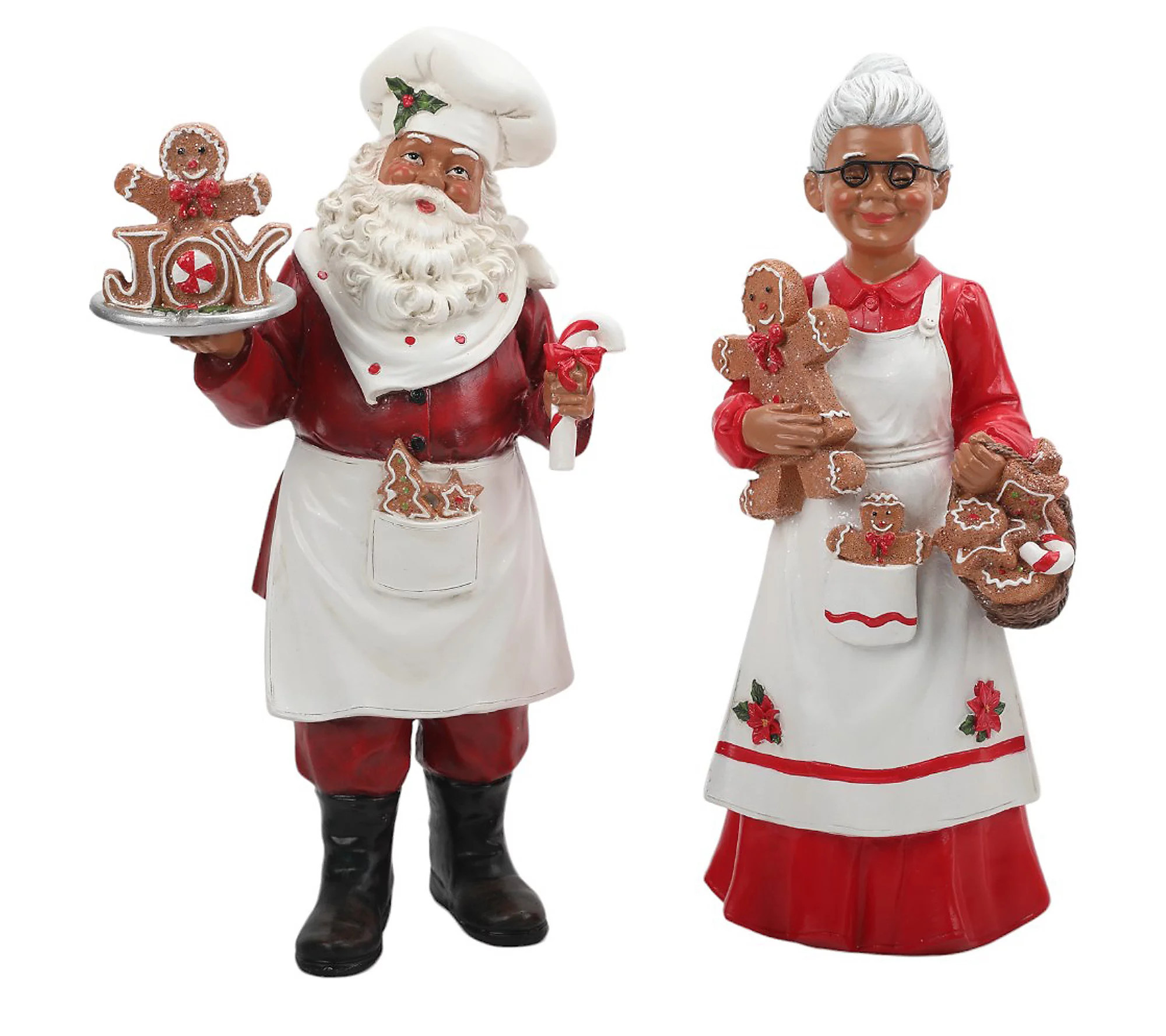 RC Home Decor Set of 2 Baker Santa & Mrs. Claus Figurines | QVC