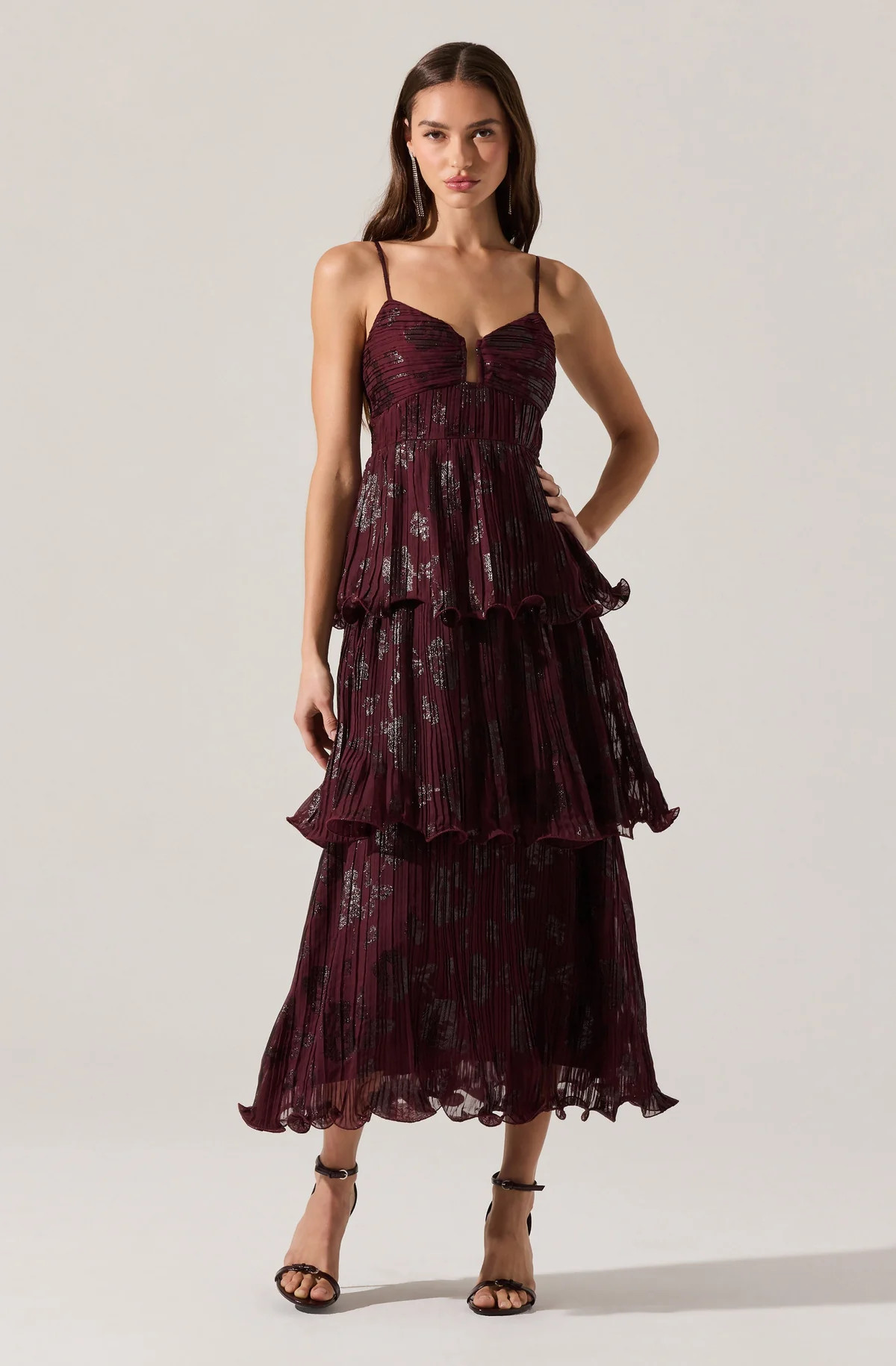 Lupin Floral Pleated Maxi dress | ASTR The Label (US)