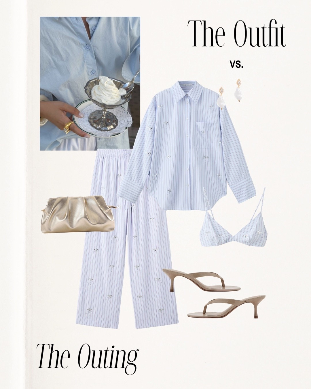 Outfit vs the outing!!! 🤍

Zara finds, mango, business casual, icecream fit check, dinner date night, kitten heels, bag, pearl earrings, amazon finds, matching set, gold accessories