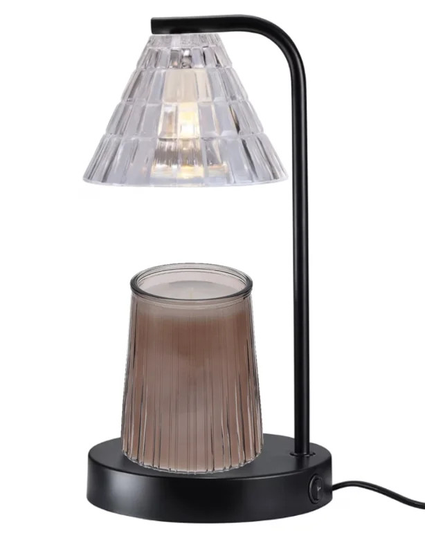 Better Homes & Gardens Candle Warmer Lamp, Glass Shade, Black, Traditional, 10.5 Inch, 1 Count | Walmart (US)