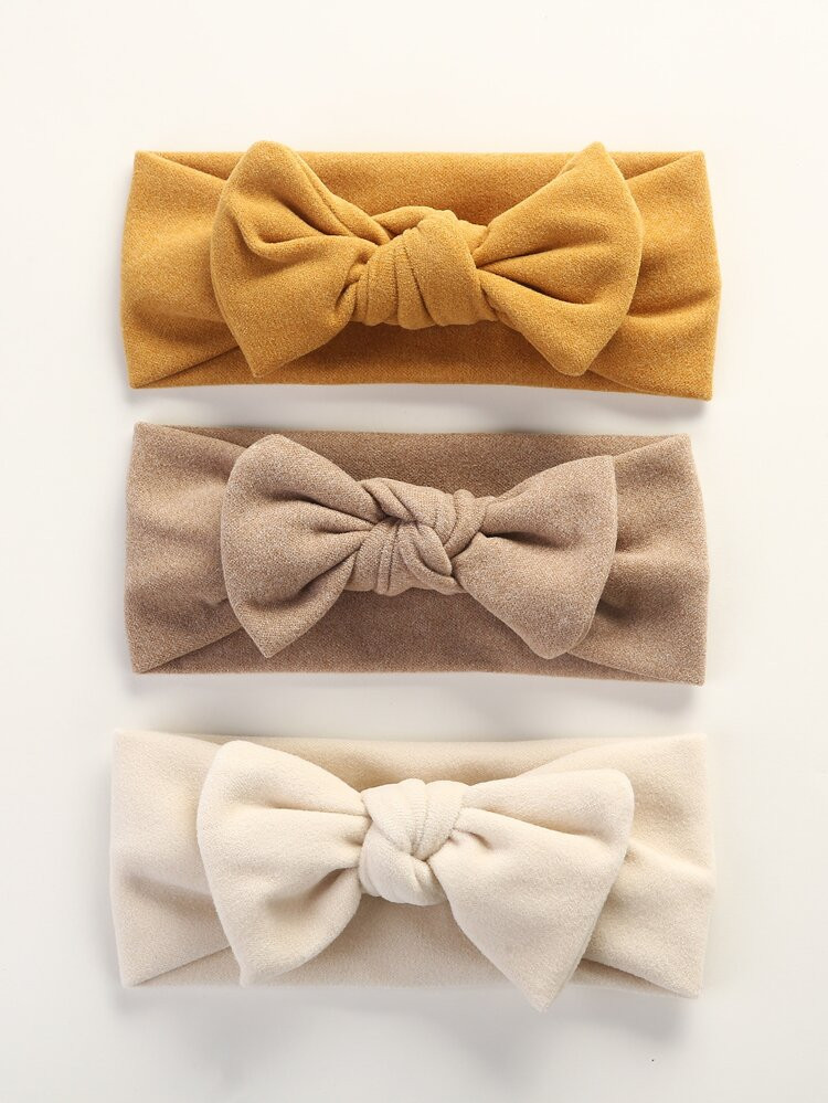 3pcs Baby Bow Knot Decor Headband | SHEIN