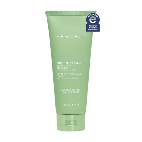 Farmacy Gentle Creamy Face Cleanser - Hydrating Facial Cleanser to Nourish + Help Remove Makeup + Impurities - Enriched with Aloe + Moringa Oil to Soothe, Purify + Refresh Skin (150ml) | Amazon (US)