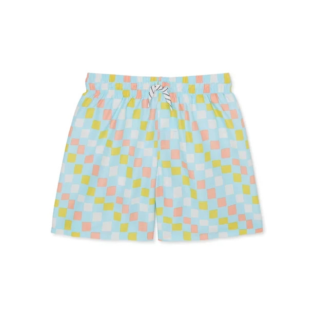 Wonder Nation Boys Value Check Swim Trunk, Sizes 4-18 & Husky | Walmart (US)