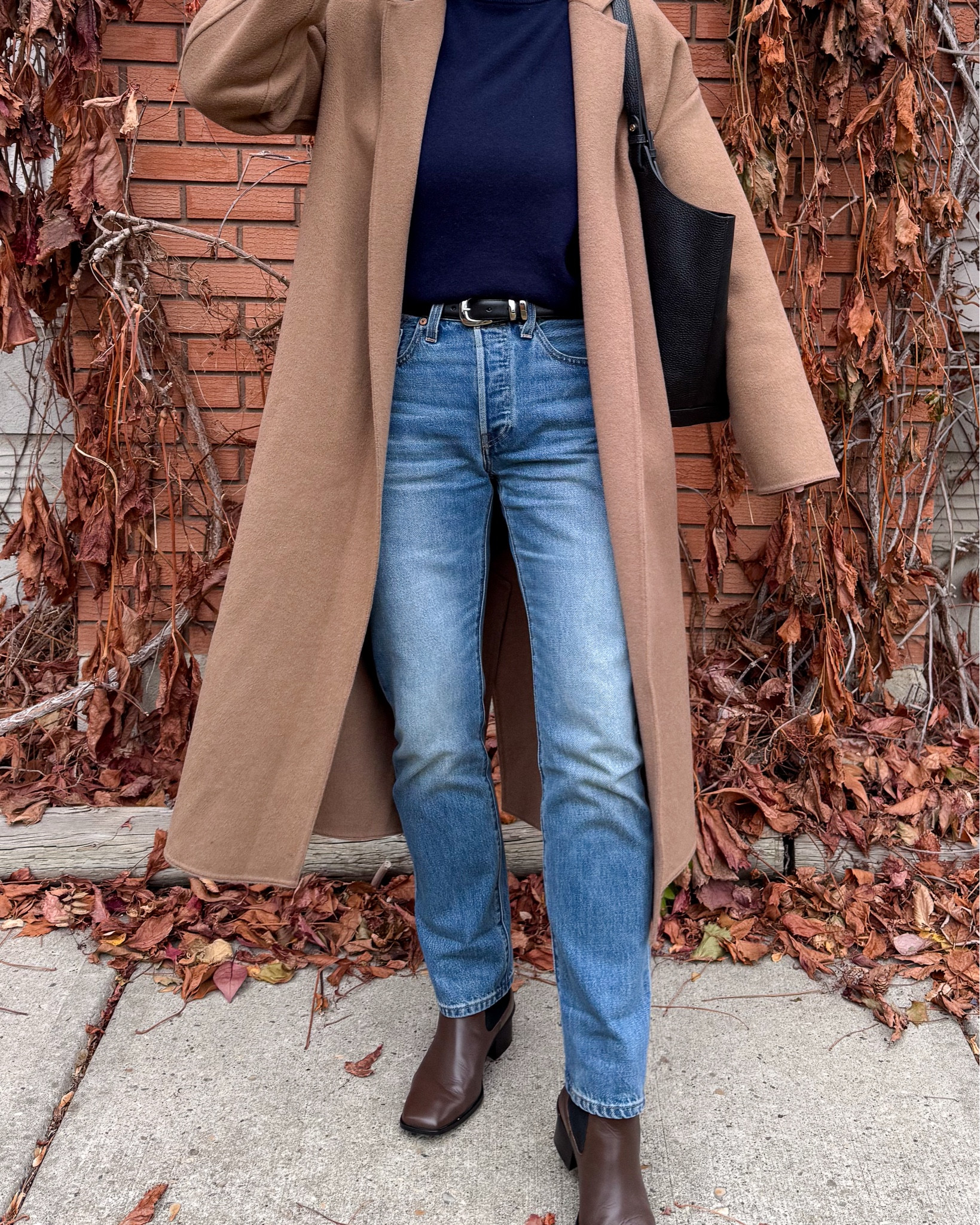 Warm autumn hues layered in this casual fall outfit with Levi’s jeans, Quince sweater, Jenni Kayne coat (old, linked similar), and Poppy Barley boots and tote bag. 

#LTKShoeCrush #LTKStyleTip #LTKSeasonal