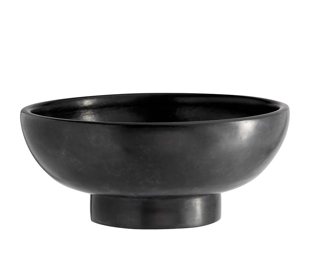 Orion Handcrafted Terra Cotta Bowl, Large, Black | Pottery Barn (US)