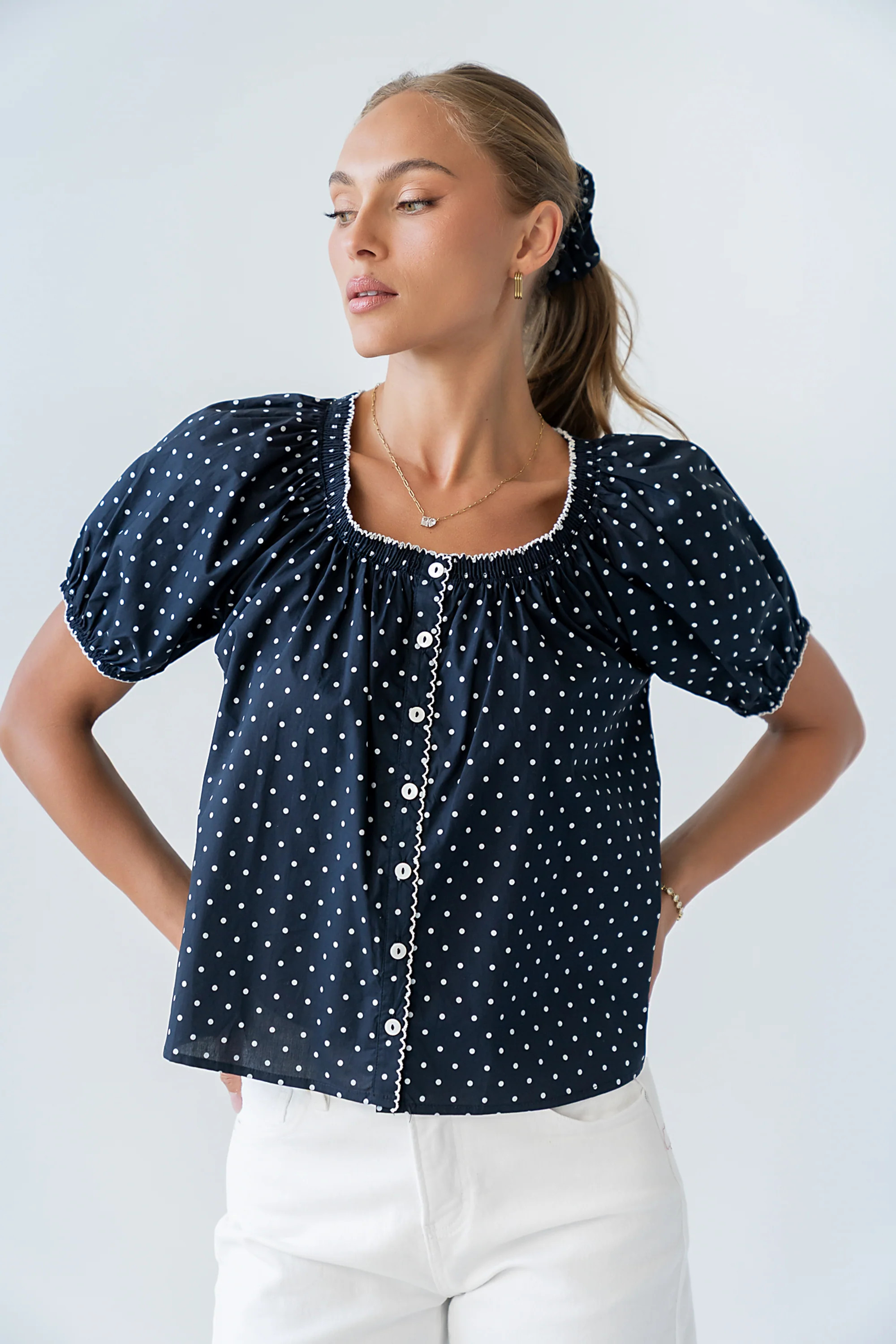 Dasha Polka Dot Blouse | Böhme US