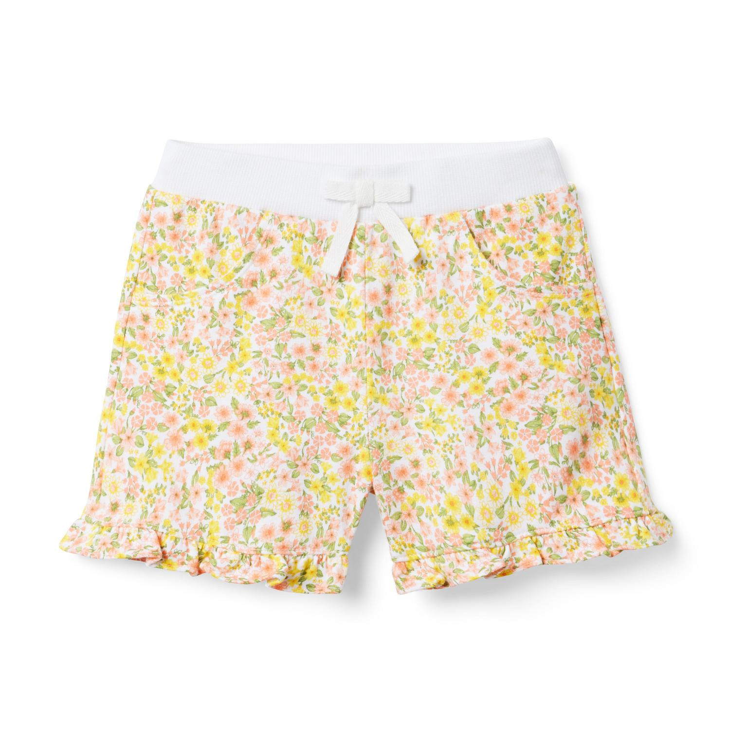 Floral Ruffle Hem French Terry Short | Janie and Jack
