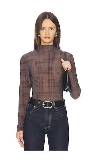 Lida Top in Brown Plaid | Revolve Clothing (Global)