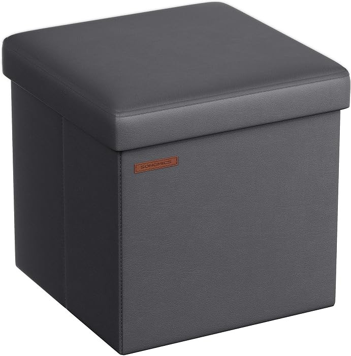 SONGMICS Mazie Collection - 15 Inches Ottoman with Storage, Footstool, Storage Ottoman, Load 660 ... | Amazon (US)