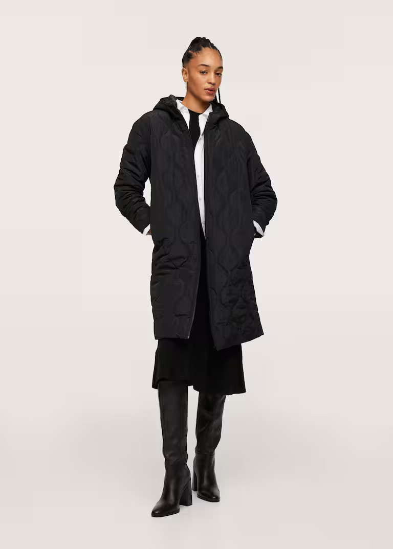 Belt quilted coat -  Women | Mango USA | MANGO (US)