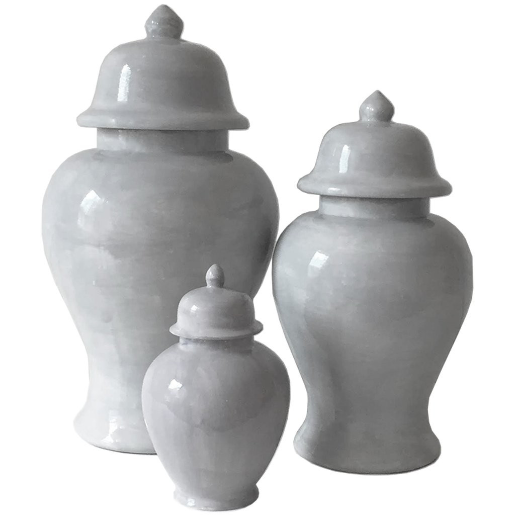 Light Gray Ginger Jars | Lo Home by Lauren Haskell Designs