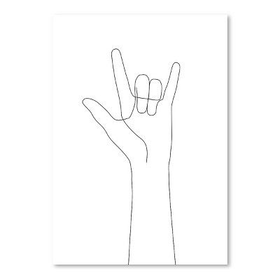 Americanflat Love Hand Gesture by Explicit Design Poster | Target