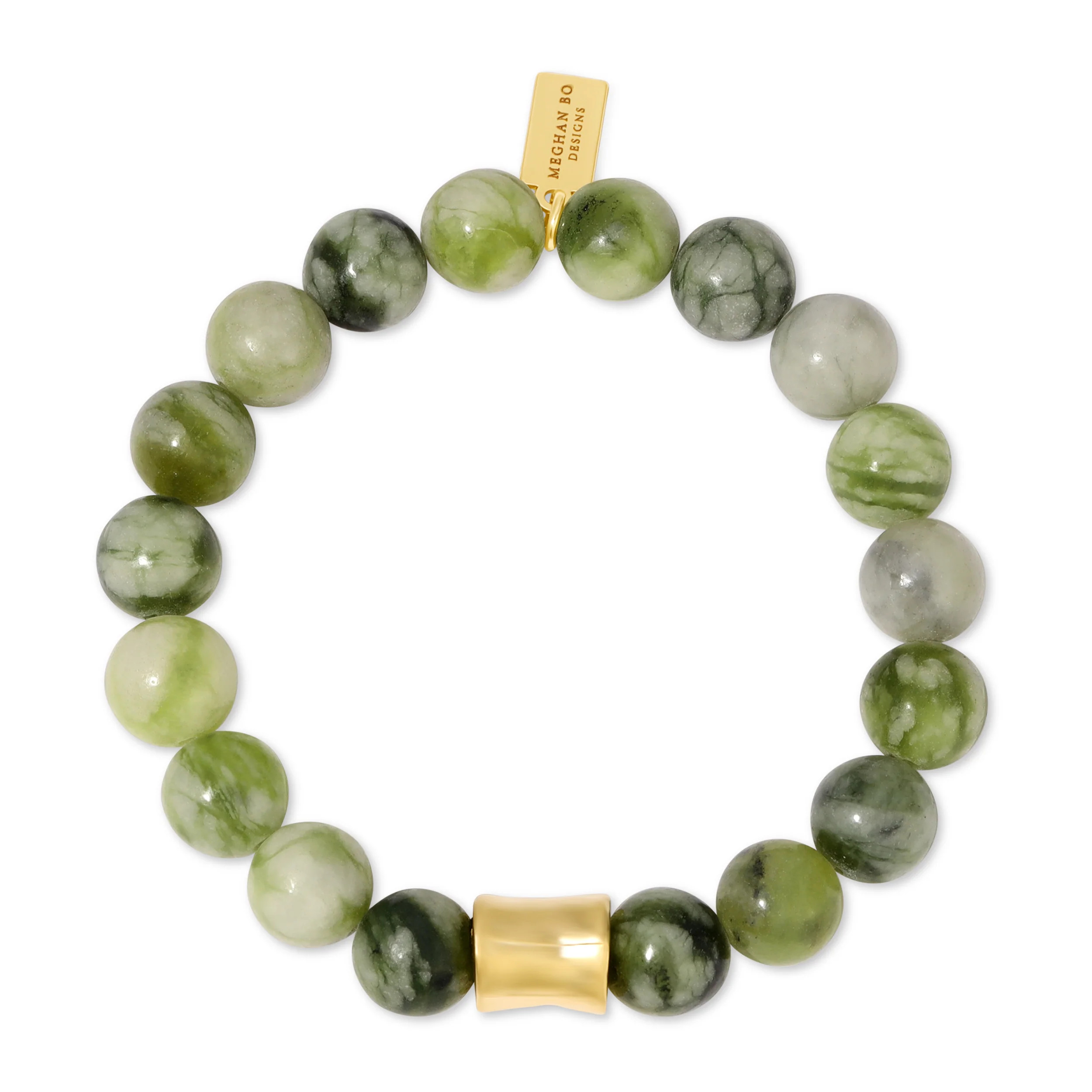 Green Jade Beaded Bracelet | Meghan Bo Designs