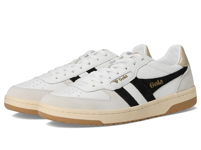 Gola Hawk Women's Shoes White/Black/Gold : 9.5 B - Medium, Leather | Zappos.com