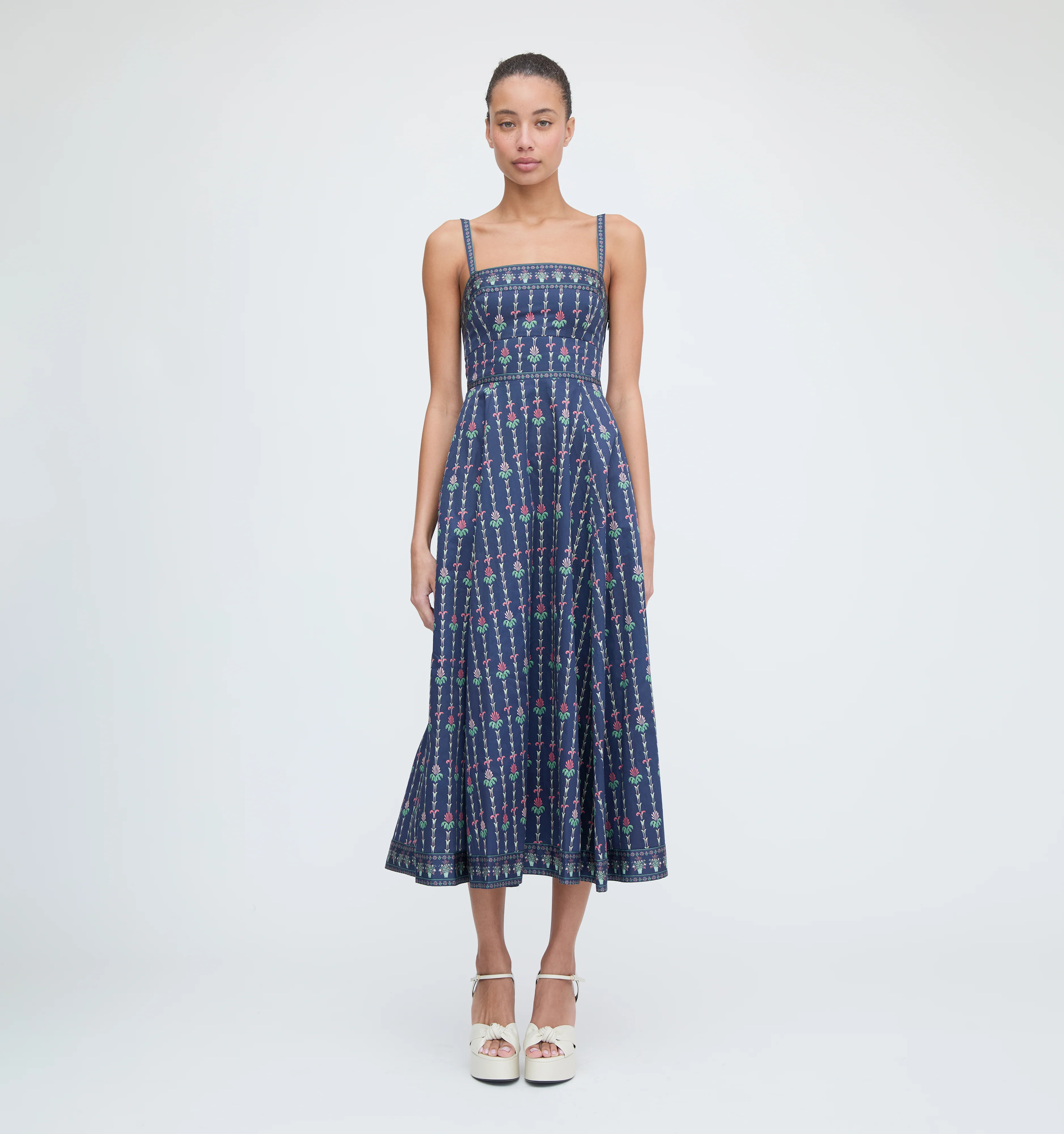 The Margot Dress - Navy Trailing Fern | Hill House Home US