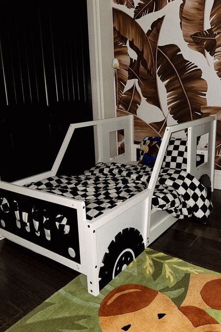 Boys safari jungle jeep beds🏁 Wallpaper is from my collection with Dizzy with Excitement⚡️ https://dizzywithexcitement.com/products/til-death?_pos=13&_sid=4a67657a4&_ss=r

#LTKkids #LTKhome #LTKstyletip