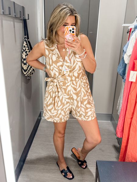 Target try on size 8. Midsize Target fashion finds. Summer mom outfits on a size eight. 

Linen romper runs slightly oversized. In a medium but size down in between.

@targetstyle @target #target #targetstyle #targetfinds 

#LTKSaleAlert #LTKMidsize #LTKFindsUnder50