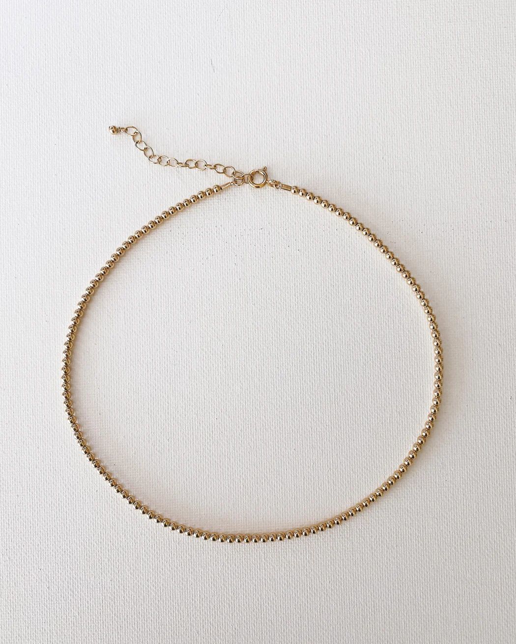 THE BEADED NECKLACE - GOLD | Stylin by Aylin