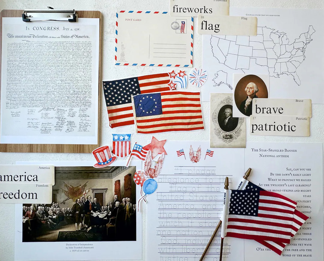 Independence Day Unit Study, 4th of July Study, 4th of July Morning Basket, Homeschool 4th of Jul... | Etsy (US)