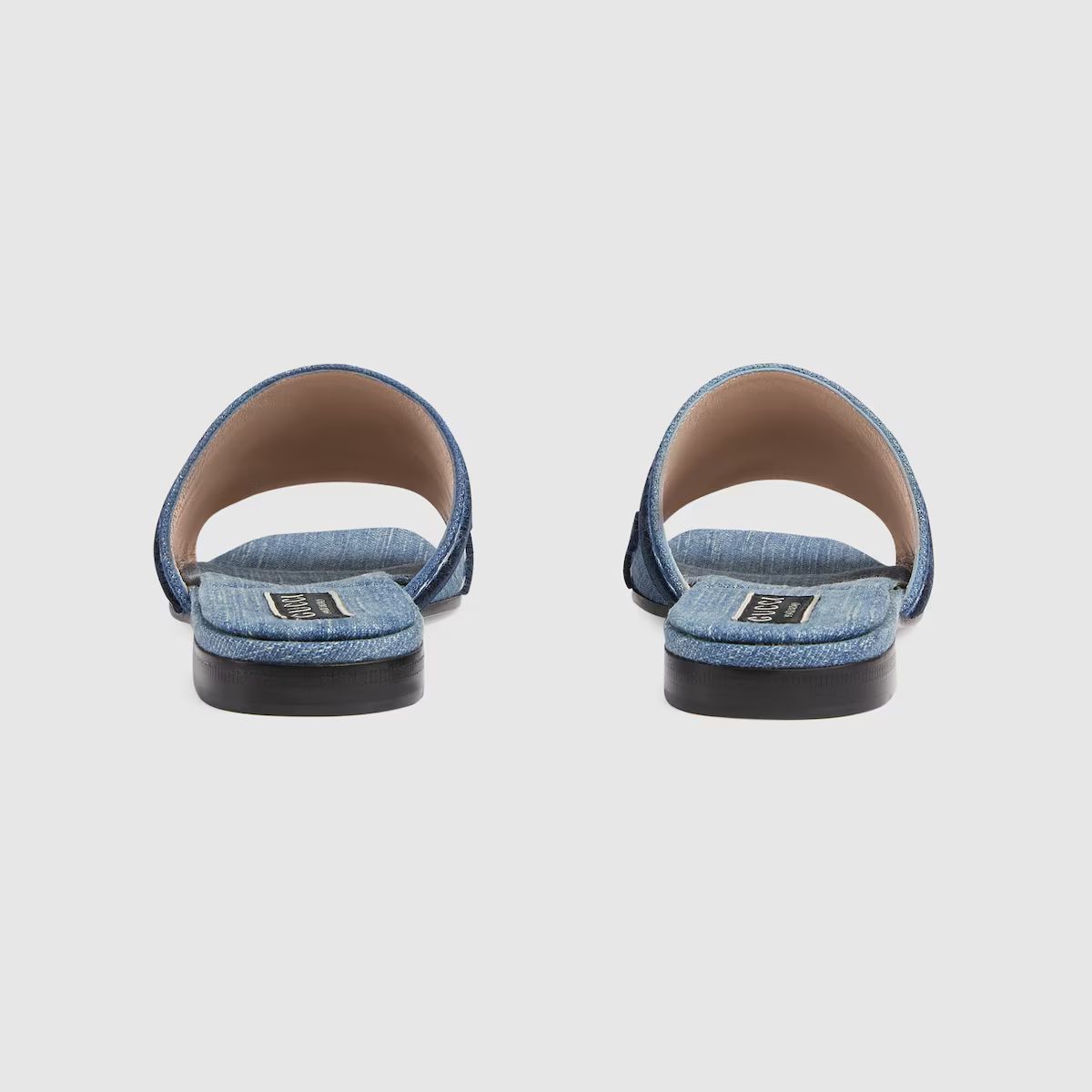 Gucci - Women's slide sandal with Gucci script | Gucci (UK)