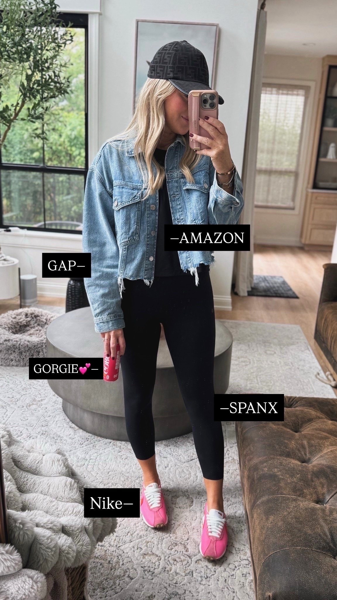 OOTD💕I love this denim jacket! 
Wearing all smalls.
Sneakers on sale✨✨✨
Leggings: LILLIEXSPANX 

Casual style. Leggings. Sneakers. Nike. 


#LTKActive #LTKSaleAlert #LTKootd