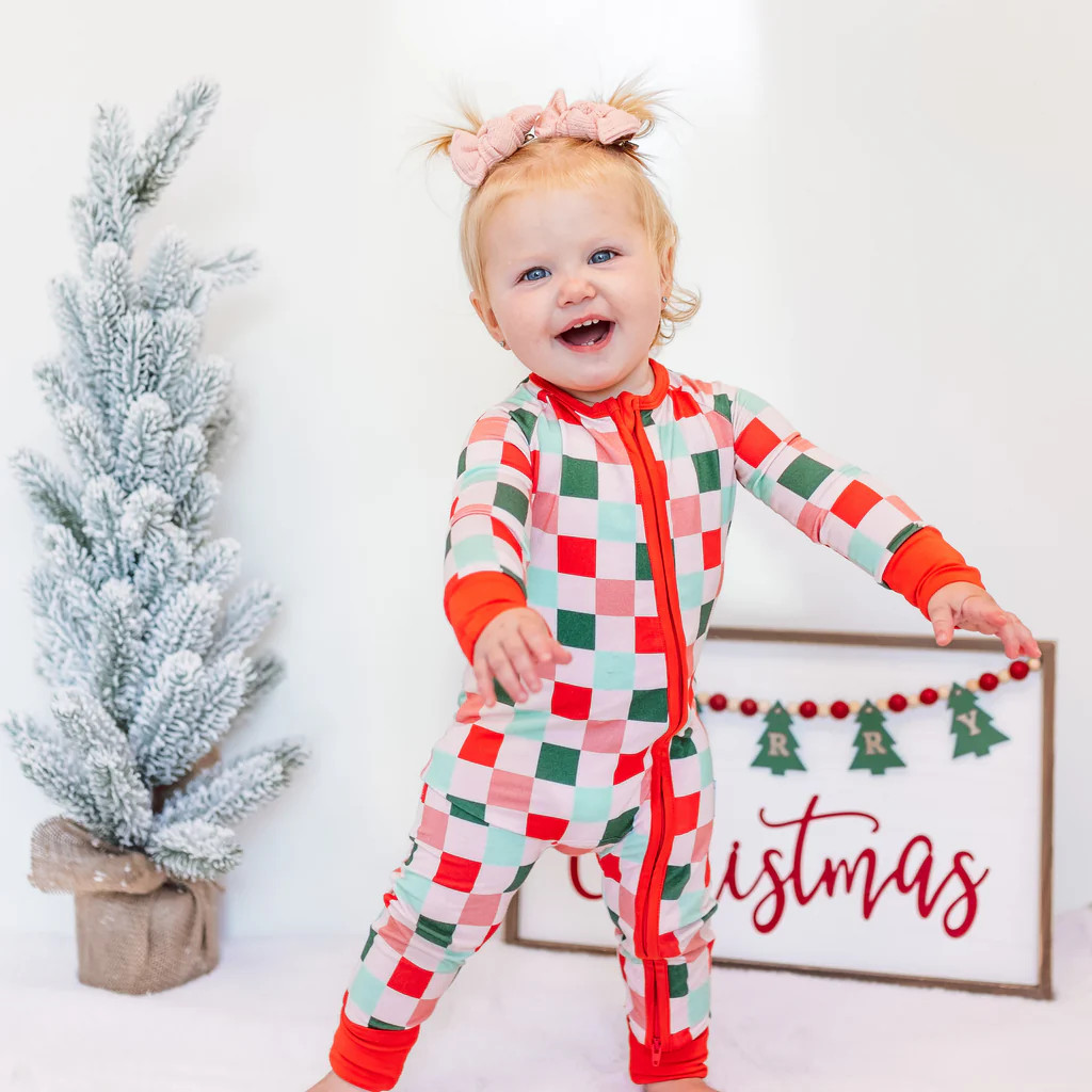 CHEERFUL CHECKS DREAM ROMPER | Dream Big Little Co.