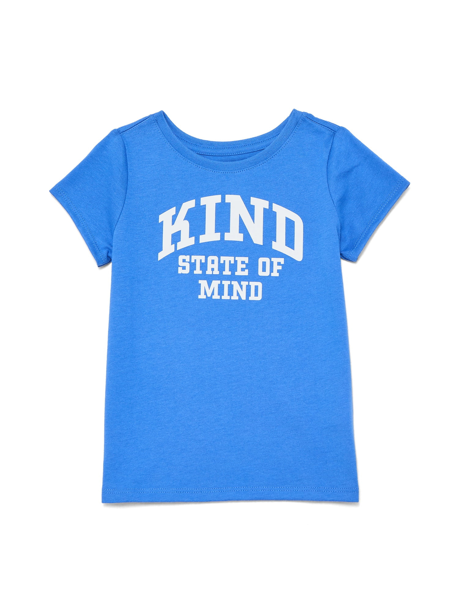 Wonder Nation Toddler Girls Tee with Short Sleeves, Sizes 18M-5T | Walmart (US)