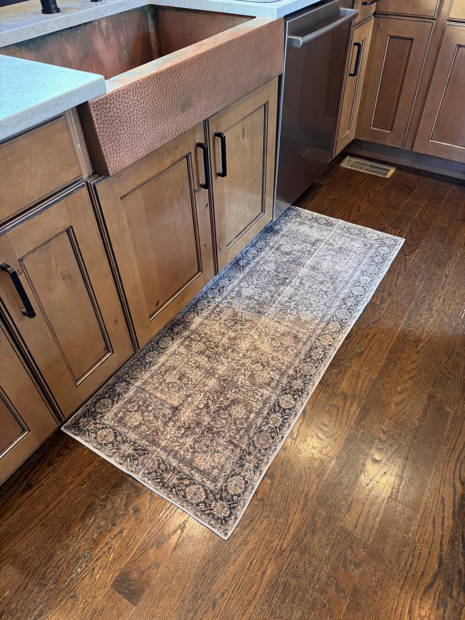 Runner rug. Comes in multiple sizes. Super soft, washable and has a nonslip back, so no  need for a rug pad. Lots of colors.

#LTKFindsUnder100 #LTKFindsUnder50 #LTKHome