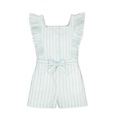 Hope & Henry Girls' Ruffle Sleeve Button Front Romper, Toddler | Target