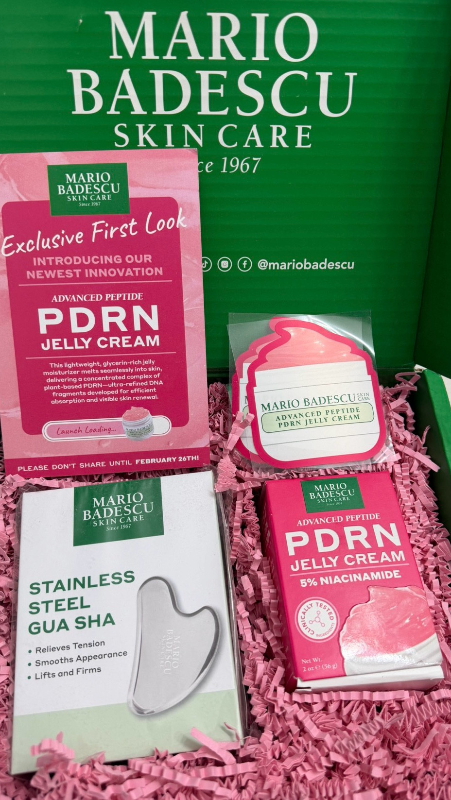 Okay but this combo… 💚✨ My skin is LOVING the Advanced Peptide PDRN Jelly Cream + Gua Sha moment. #PDRN #mbPDRN #veganPDRN #mariobadescuPDRN @Mario Badescu 

#LTKBeauty