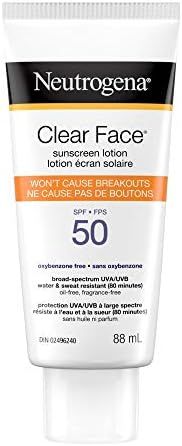 Neutrogena Suncare Neutrogena clear face Sunscreen Spf 50, 88 ml. | Amazon (CA)