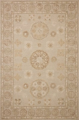 Dorothea DRT-03 Dove/Natural Wool Hand-Tufted Area Rug | Rugs Direct