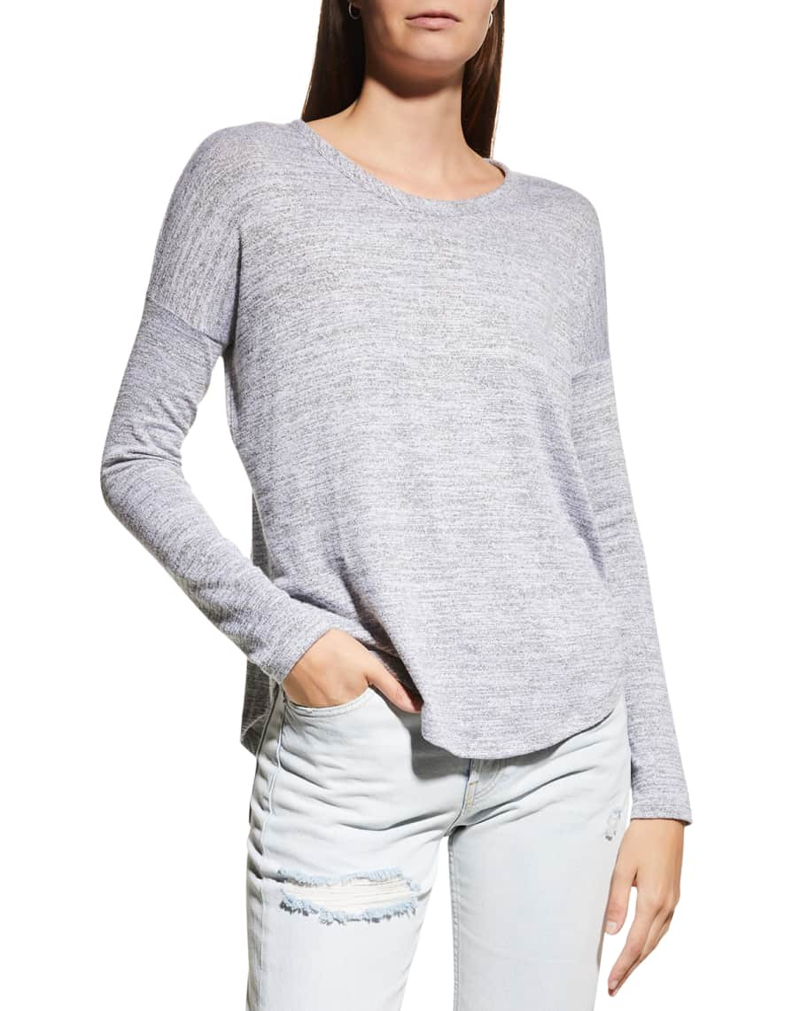 Rag & Bone Hudson Crewneck Long-Sleeve Top | Neiman Marcus