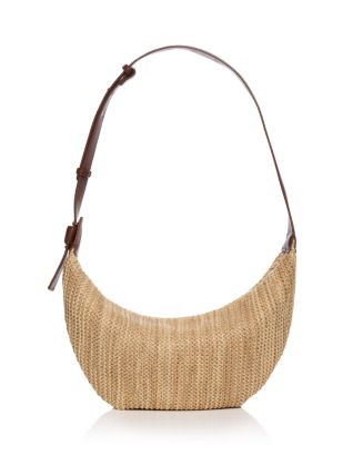 AQUA Raffia Medium Sling Belted Hobo Bag - Exclusive | Bloomingdale's Handbags | Bloomingdale's (US)