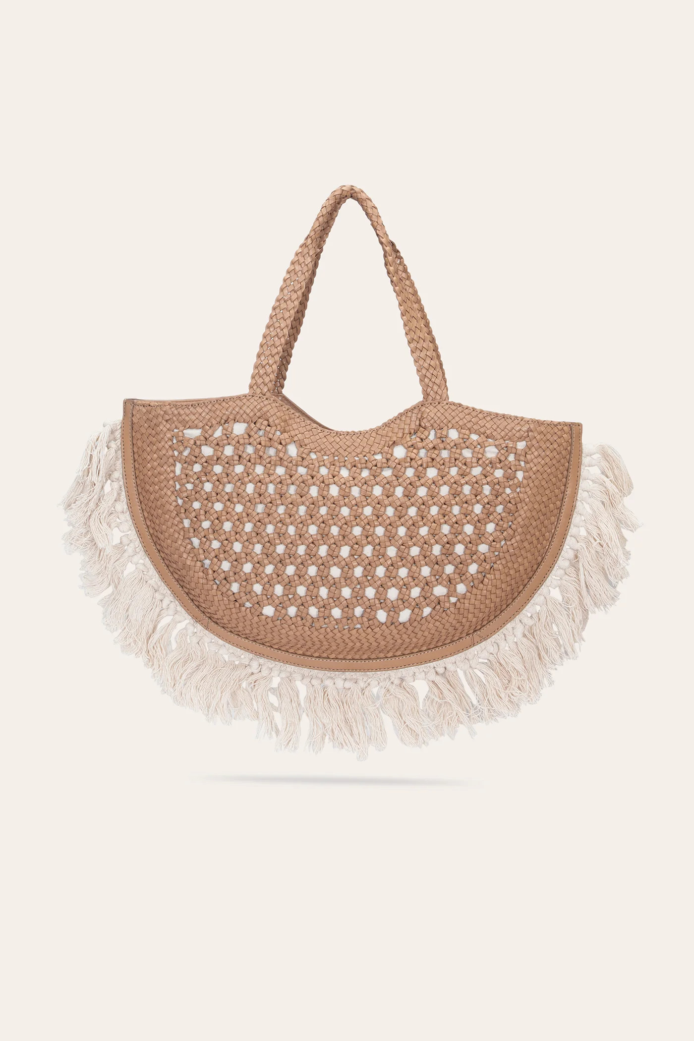 Women's Ella Tassel Tote Bag in Beige | The Frye Company | FRYE