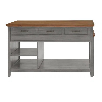 Spadina Kitchen Island with Solid + Manufactured Wood Top | Wayfair North America