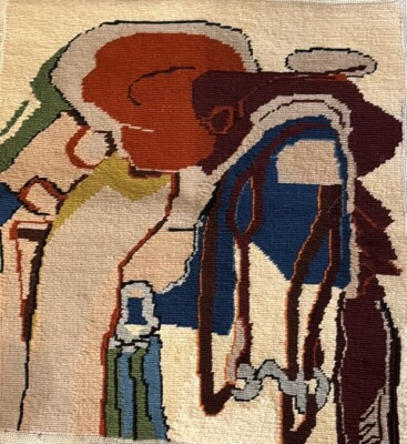 Vintage Handmade SADDLE Tapestry. 19” X 21”. Would Make A Great Pillow. | eBay US