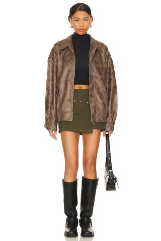 Kenny Bomber in Chocolate | Revolve Clothing (Global)