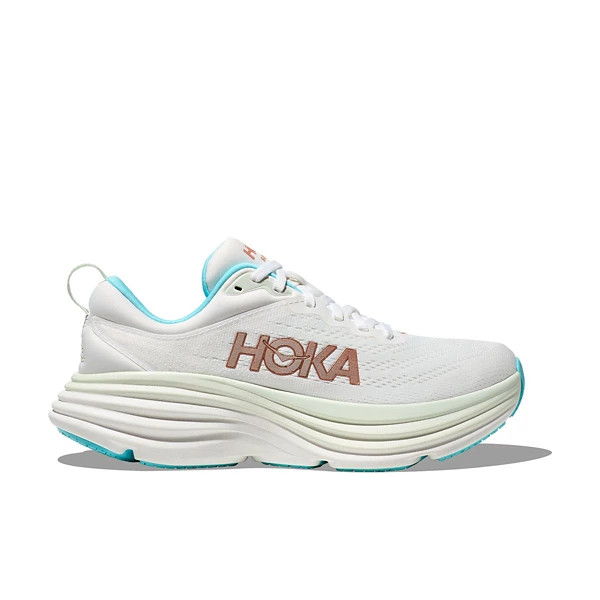 Women's HOKA Bondi 8 Running Shoes 8.5 Frost/Gold | Scheels