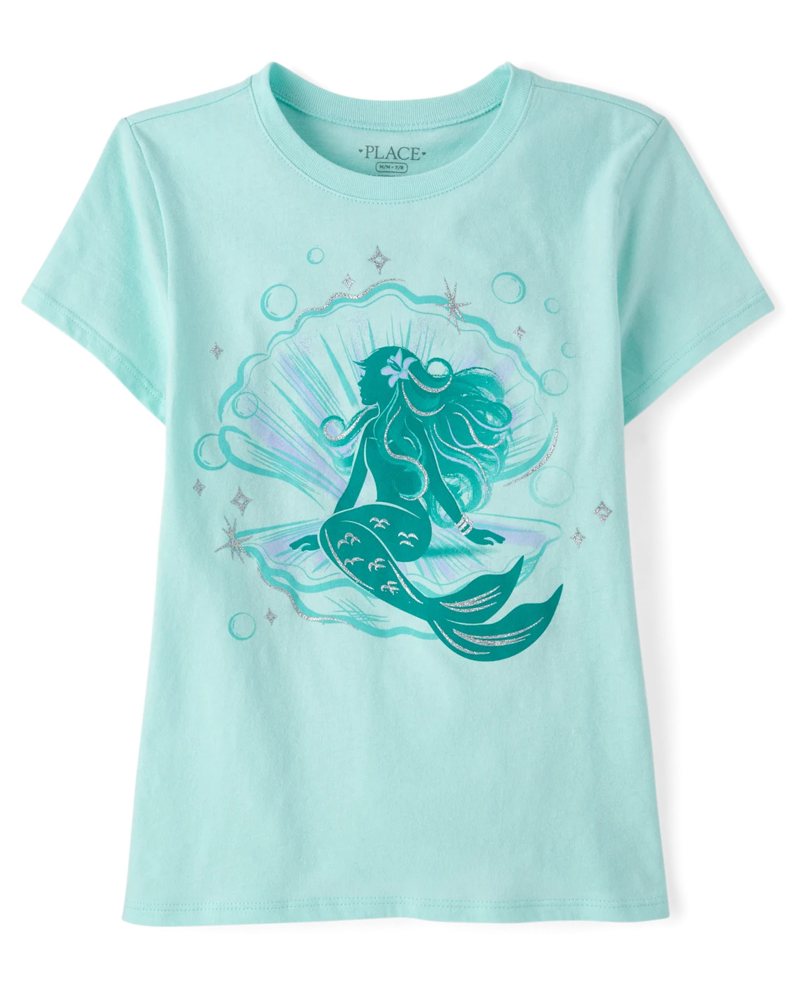 Girls Mermaid Graphic Tee - blue | The Children's Place