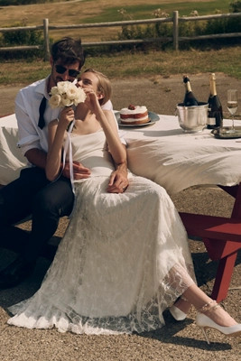 AMUR Leighton Pleated Gown | Anthropologie (US)