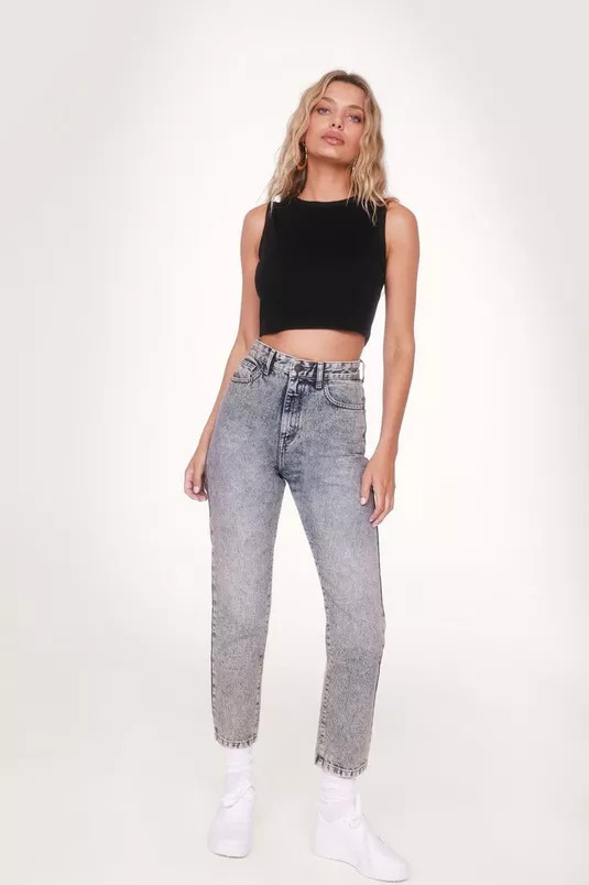 Organic Denim High Waisted Mom Jeans | Nasty Gal (US)