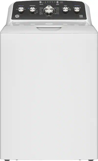 GE - 4.5 Cu. Ft. High-Efficiency Top Load Washer with Deep Fill and Cold Plus - White with Matte ... | Best Buy U.S.