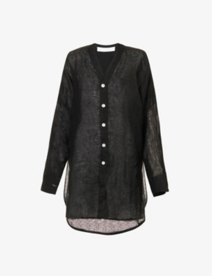 Barcelona V-neck linen cover-up | Selfridges