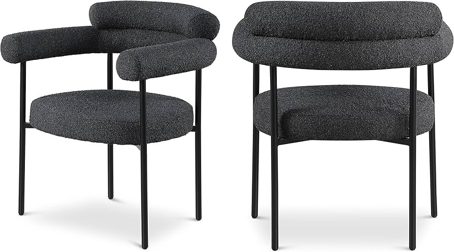 Meridian Furniture Blake Collection Modern | Contemporary Boucle Fabric Upholstered Dining Chair wit | Amazon (US)