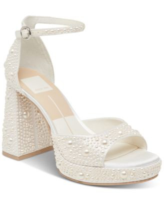 Women's Pandro Pearl Two-Piece Platform Dress Sandals | Macy's