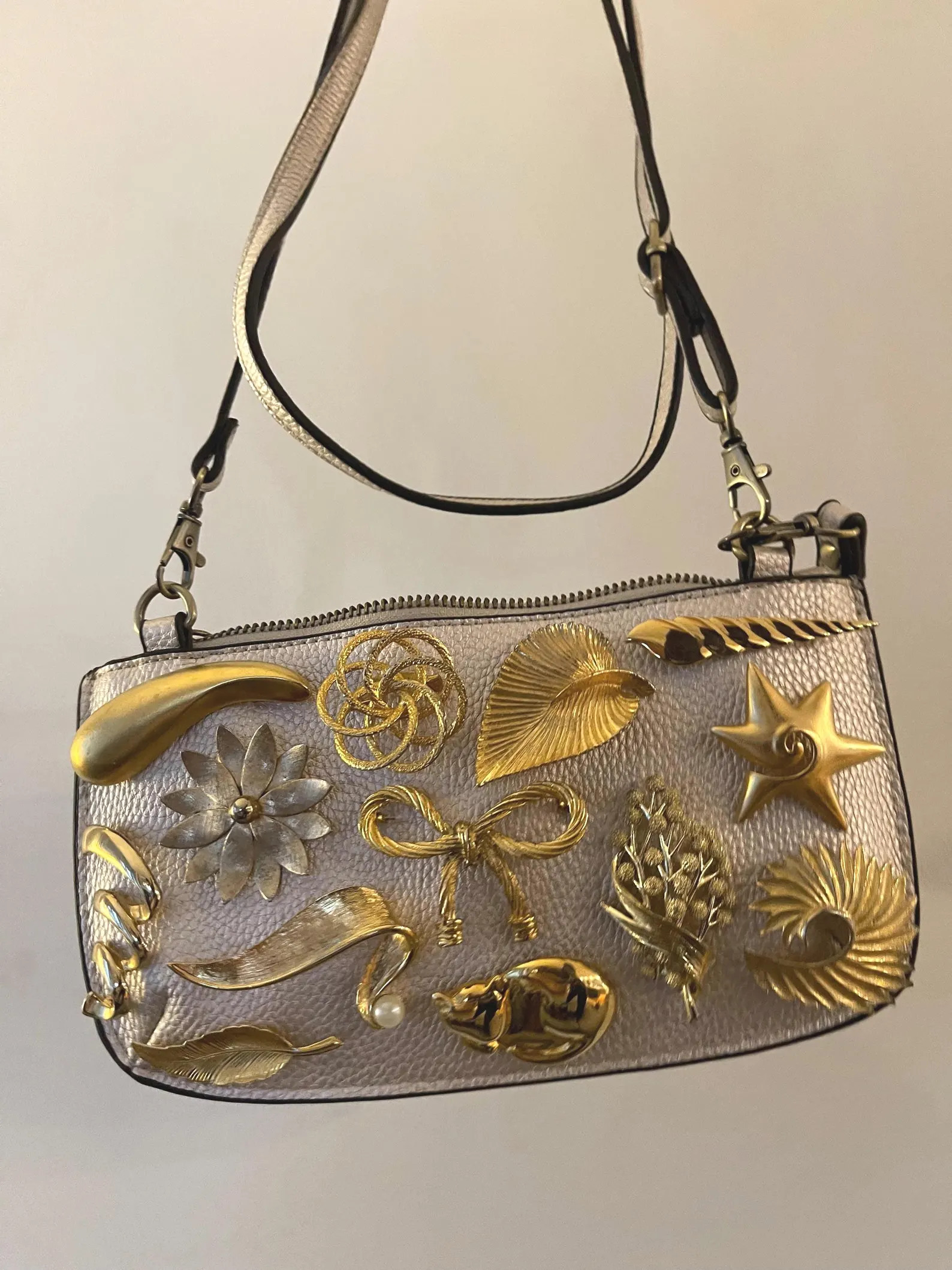 The Charlotte Brooch Bag | vintage brooches, brooch bag, vintage leather bag, wearable art, state... | Etsy (US)