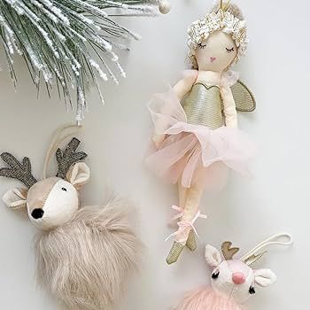 MON AMI Ballerina Plush Doll Ornament for Christmas Tree, Cute Angel Doll Home Décor, Holiday De... | Amazon (US)