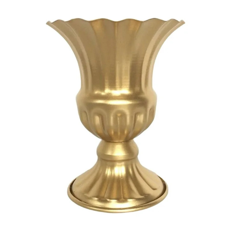 IMossad Vintage Metal Vase, Tall Urn Planter for Flowers, Minimalist Decorative Flowerpot for Hom... | Walmart (US)